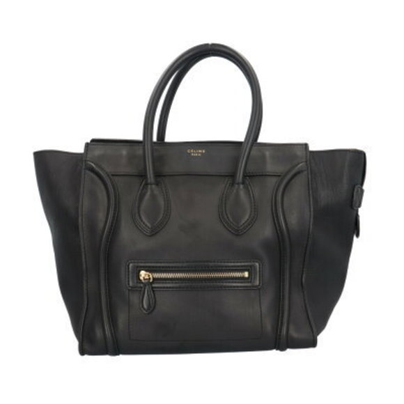 Celine Luggage Handbag Black Leather - Picture 1 of 9